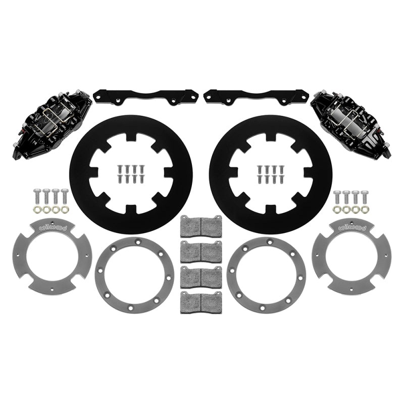 Wilwood 17-21 Can-Am X3RS Black 6-Piston Front Kit 11.25in - Undrilled Rotors