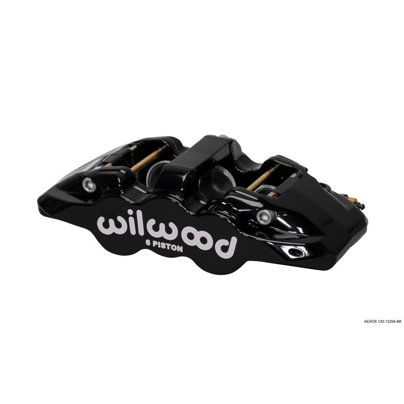 Wilwood Caliper-Aero6-L/H - Black 1.75/1.38/1.38in Pistons 1.25in Disc