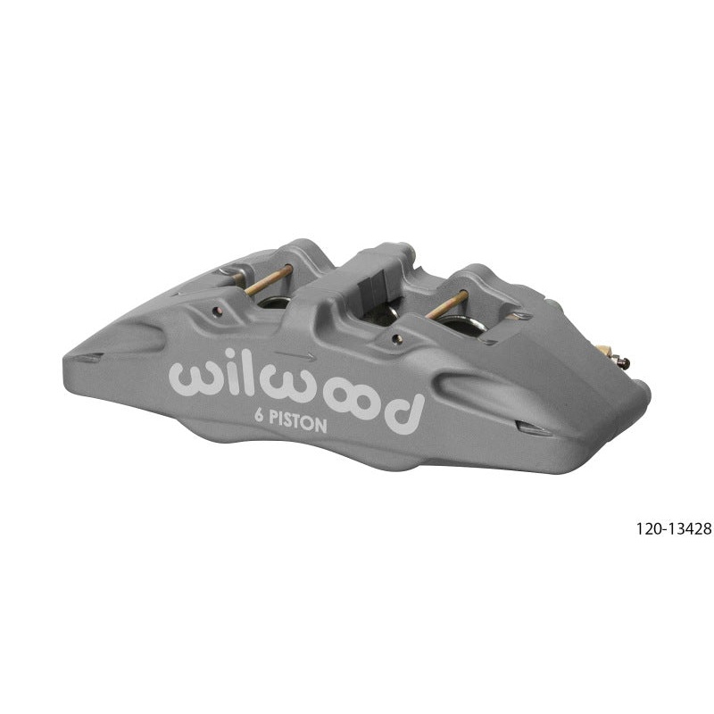 Wilwood Caliper-Forged Dynapro 6 5.25in Mount-Anodized-R/H 1.62/1.38in/1.38in Pistons .81in Disc