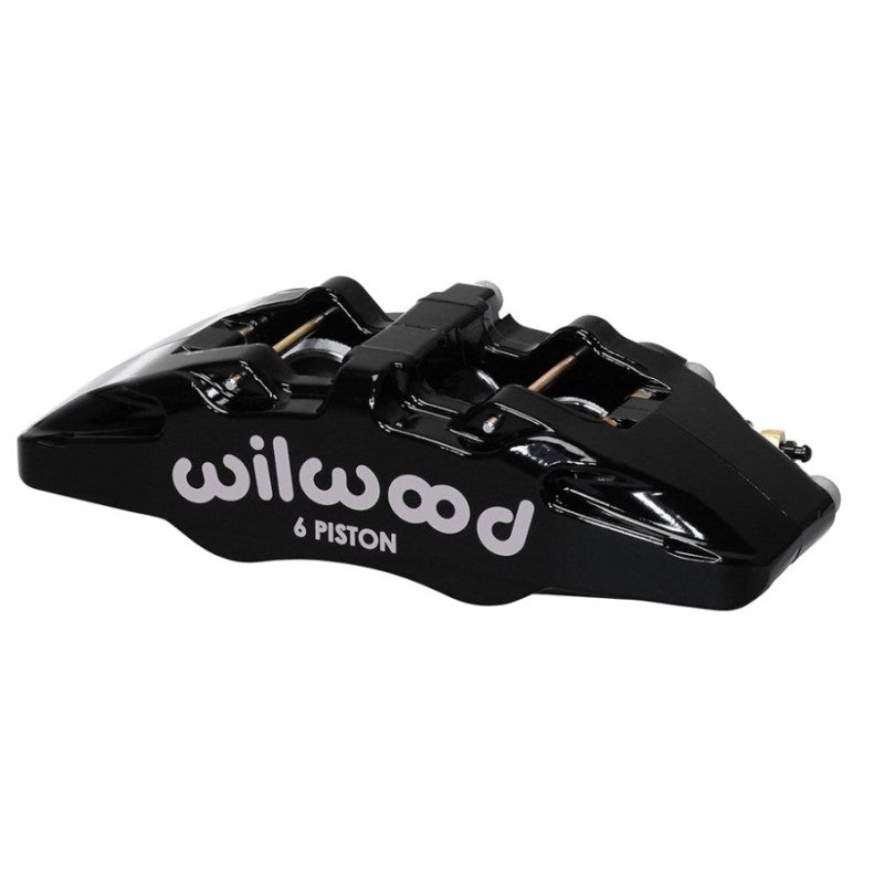 Wilwood Caliper-Forged Dynapro 6 5.25in Mount-Red-R/H 1.62/1.38in/1.38in Pistons .81in Disc