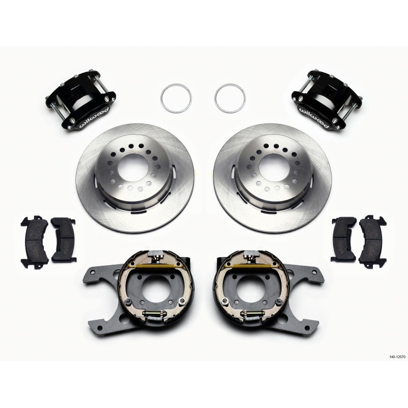 Wilwood D154 P/S Park Brake Kit 12 Bolt 2.75in offset Staggered Shock