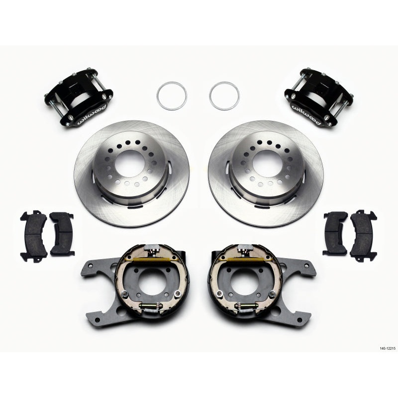 Wilwood D154 P/S Park Brake Kit Chevy 12 Bolt 2.75in Off w/ C-Clips