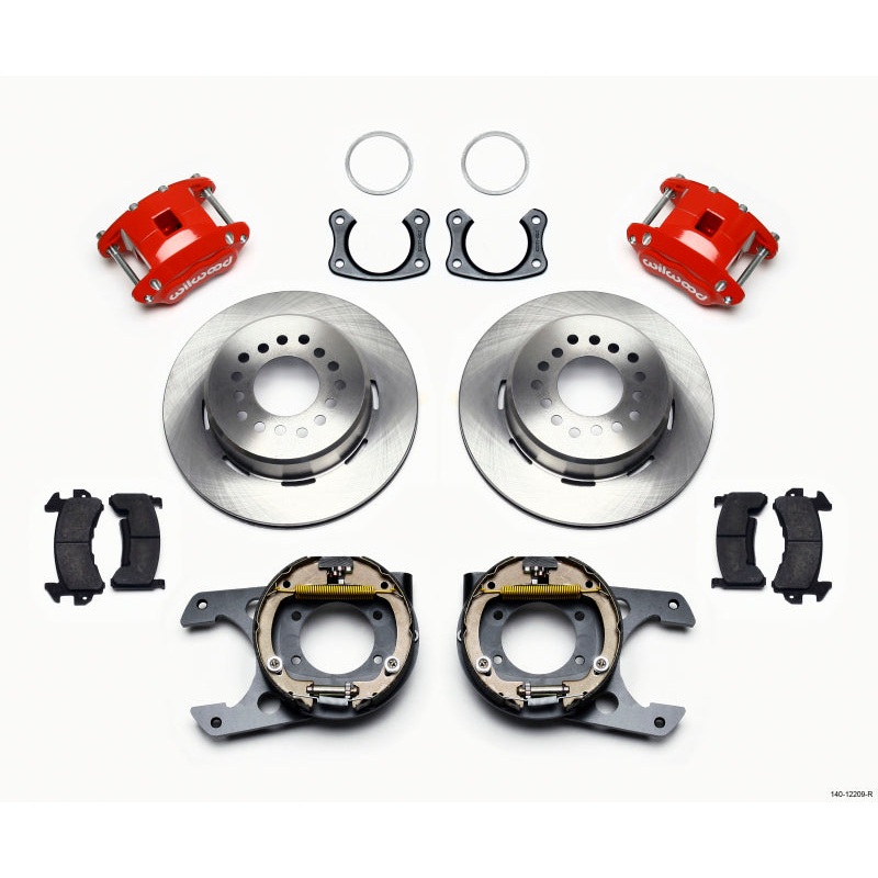 Wilwood D154 P/S Park Brake Kit Red New Big Ford 2.50in Offset