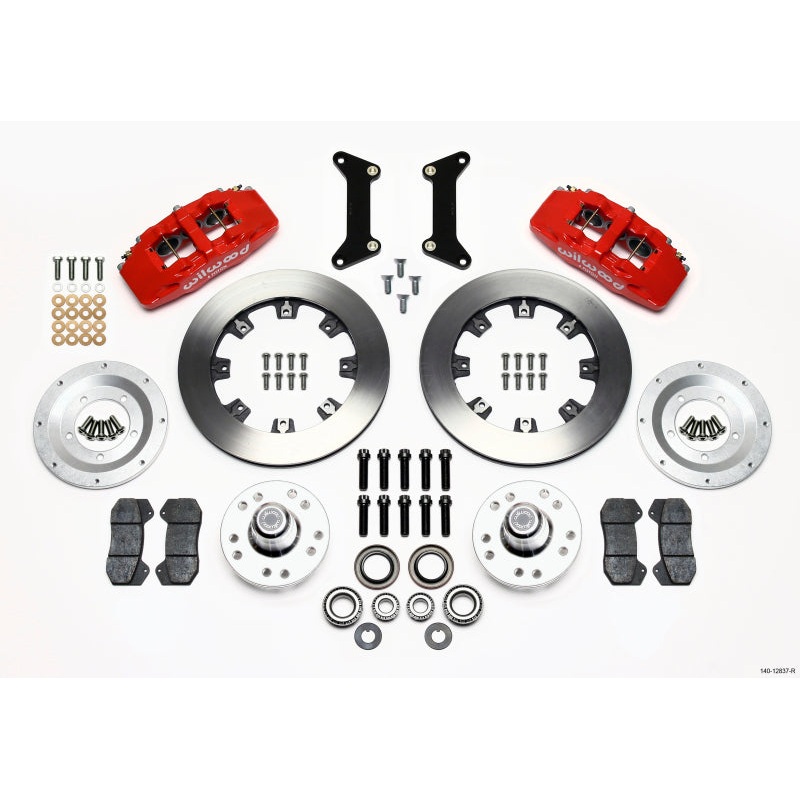 Wilwood Dynapro 6 Front Hub Kit 12.19in Red 79-87 GM G Body