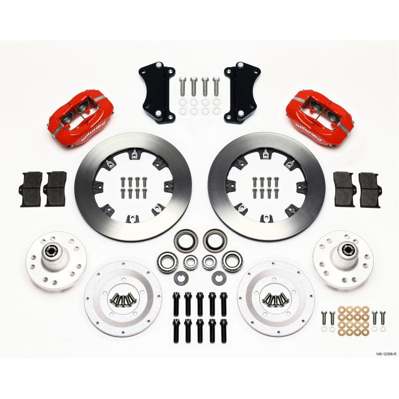 Wilwood Forged Dynalite Front Kit 12.19in Red Heidts Tri -5 2 inch Drop Spindle