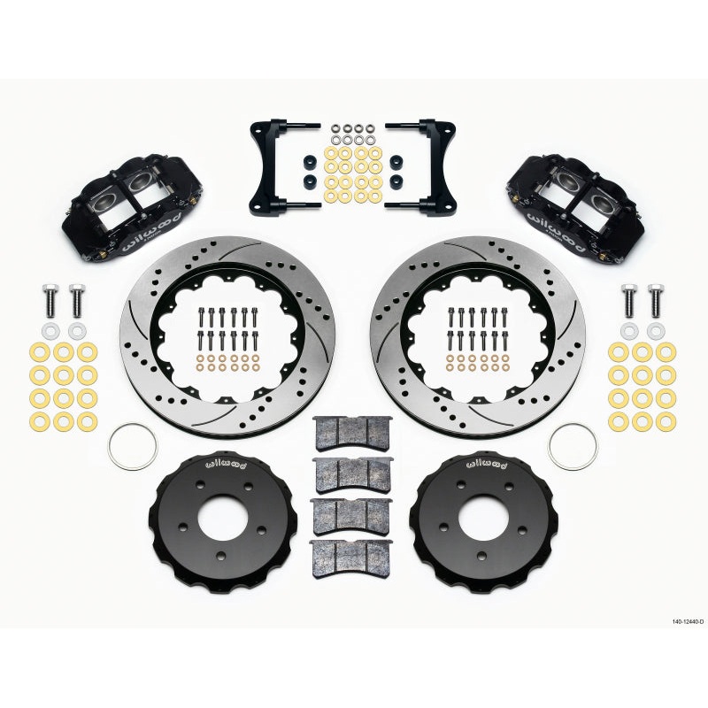 Wilwood Narrow Superlite 4R Front Hat Kit 14.00in Drill 2007-Up Jeep Wrangler