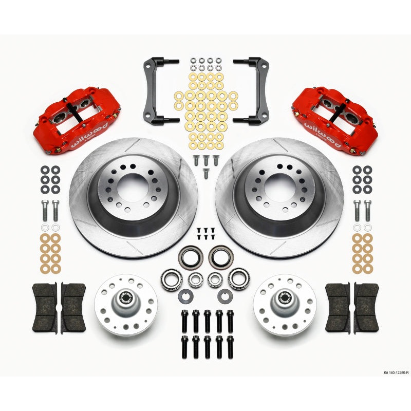 Wilwood Narrow Superlite 6R Front Hub & 1PC Rtr Kit 12.88in-Red 79-81 Camaro