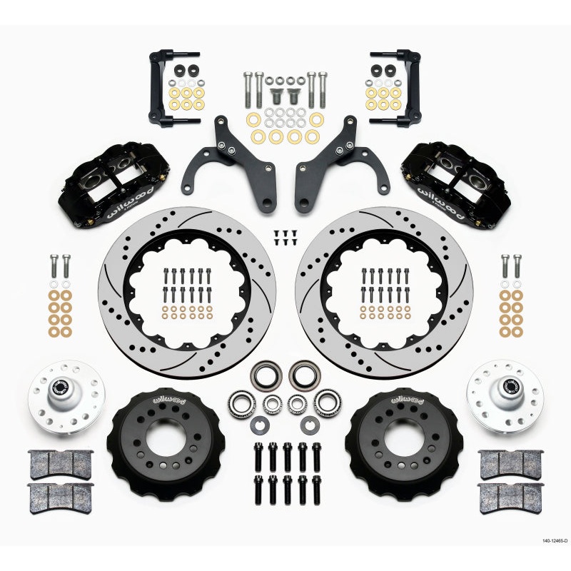 Wilwood Narrow Superlite 6R Front Hub Kit 14.00in Drilled 59-64 Chevy Impala / 63-64 Corvette
