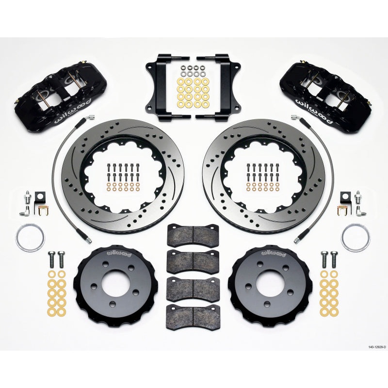 Wilwood AERO6 Front Hat Kit 14.25 Drilled 2008-2009 Pontaic G8 w/Lines