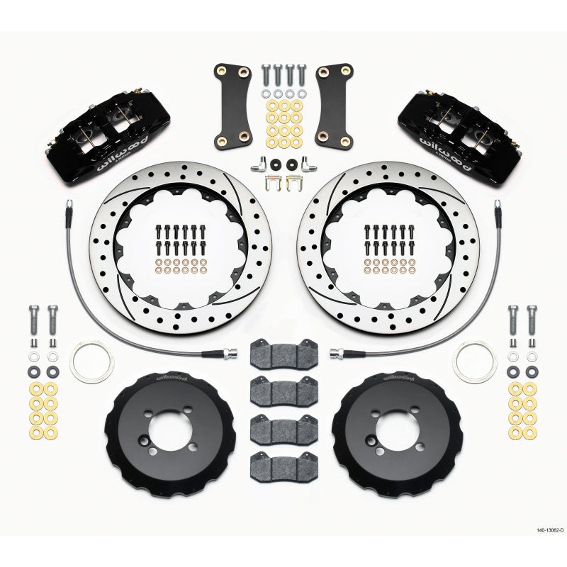 Wilwood Dynapro 6 Front Hat Kit 12.88in Drilled 2002-Up Mini Cooper w/ Lines