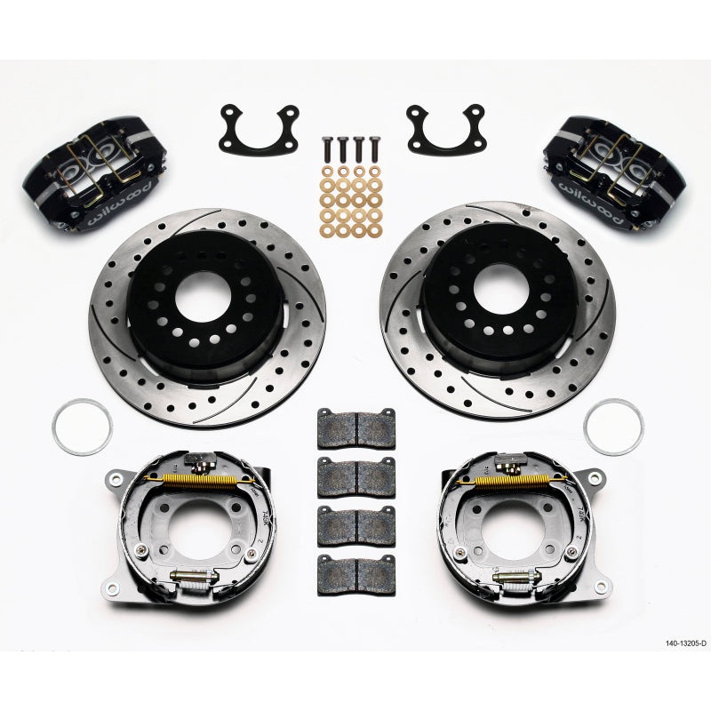 Wilwood Dynapro Dust-Boot P/S Park Brake Kit Drilled Small Ford 2.66in Offset