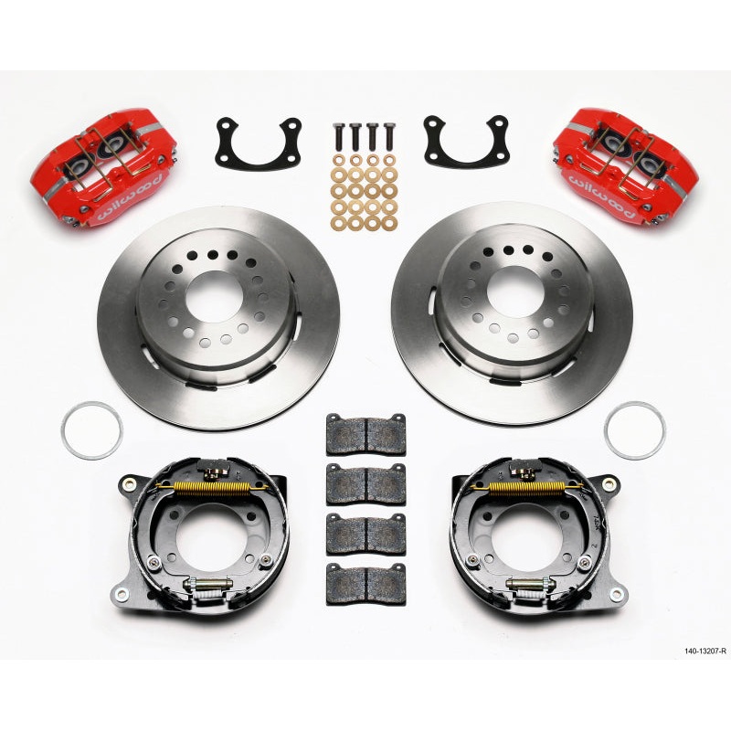 Wilwood Dynapro Dust-Boot P/S Park Brake Kit Red New Big Ford 2.50in Offset