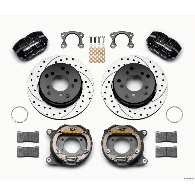 Wilwood Dynapro Lug Mount P/S Park Brake Kit Drilled Small Ford 2.36in Off Bronco 5 x 5.50