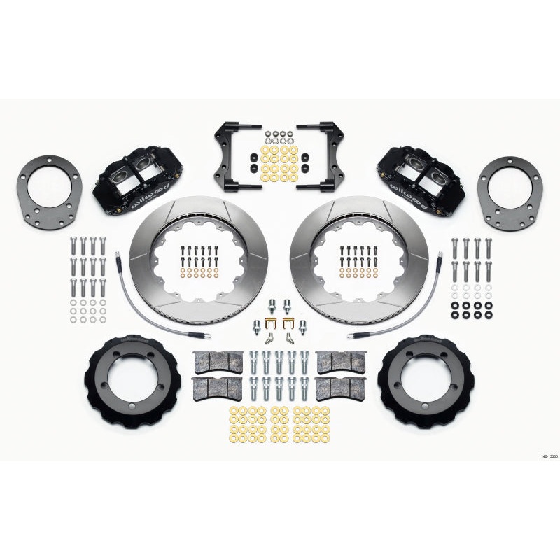 Wilwood Narrow Superlite 4R Front Hat Kit 14.00in 76-77 Ford Bronco Dana 44 w/Lines