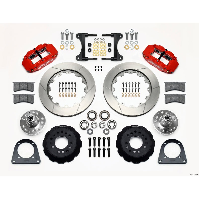 Wilwood Narrow Superlite 6R Front Hub Kit 14.00in Red TCI-IFS 71-78 (Pinto Based)