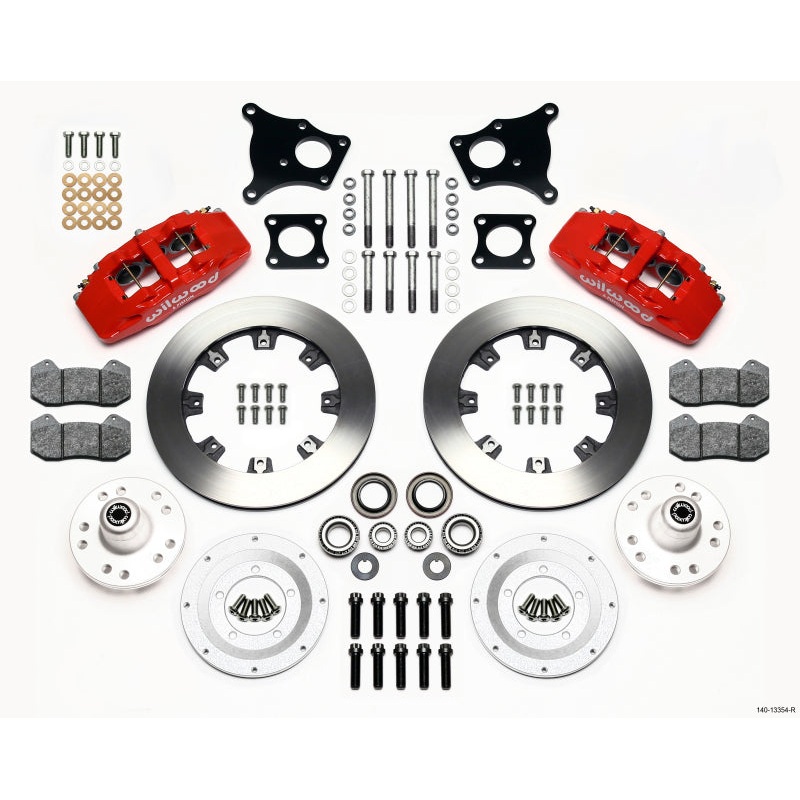 Wilwood Dynapro 6 Front Hub Kit 12.19in Red AMC 71-76 OE Disc w/o Bendix Brakes