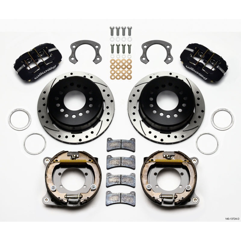 Wilwood Dynapro Low-Profile 11.00in P-Brake Kit Drilled Ford 8.8 Special w/2.50in Offset-5 Lug