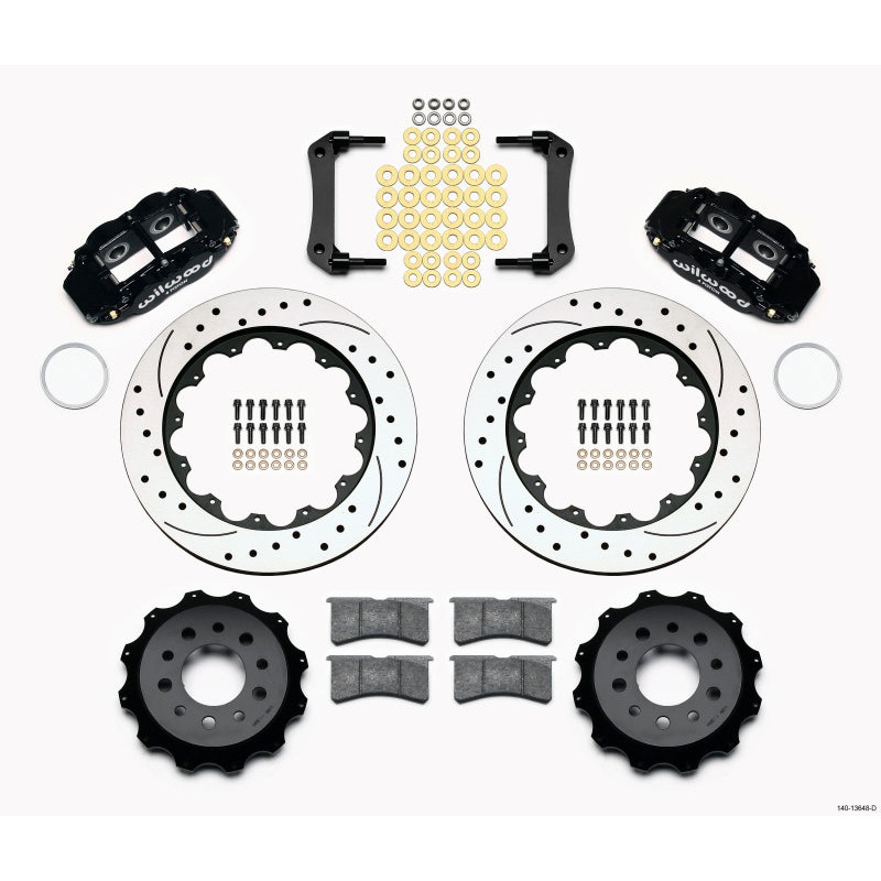 Wilwood Narrow Superlite 4R Rear Kit 14.00in Drilled Morrison Multilink IRS (2010-15 Camaro Based)