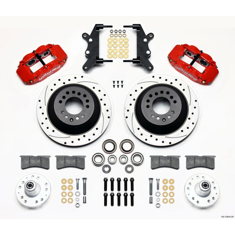Wilwood Narrow Superlite 6R Front Hub & 1PC Rtr Kit 12.88in Dril -Red 60-68 Ford / Mercury Full Size