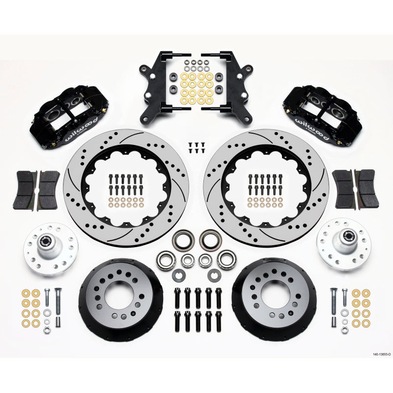 Wilwood Narrow Superlite 6R Front Hub Kit 14.00in Drilled 60-68 Ford / Mercury Full Size / Galaxie