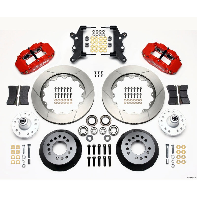 Wilwood Narrow Superlite 6R Front Hub Kit 14.00in Red 60-68 Ford / Mercury Full Size / Galaxie