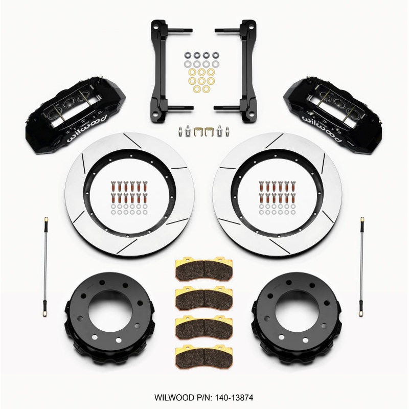 Wilwood TX6R Rear Kit 15.50in Black 2011-2015 GM Truck/SUV 2500