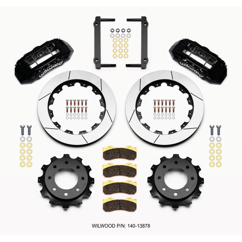 Wilwood TX6R Rear Kit 16.00in Black 1999-2010 GM H2 / 2500 4.63 Cntr