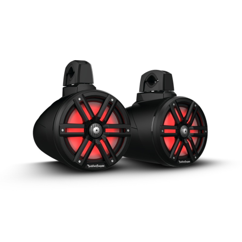 Rockford Fosgate M2 8in. Color Optix 2-Way Wake Tower Speakers (Pair) - Black