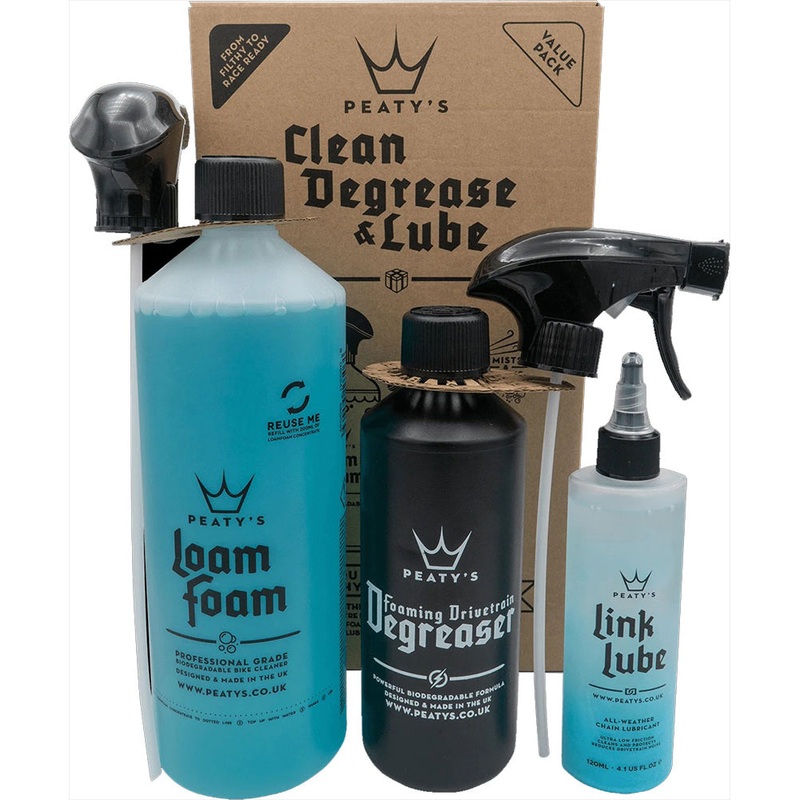 Peaty's Wash Degrease Lubricate Starter Pack - Kit