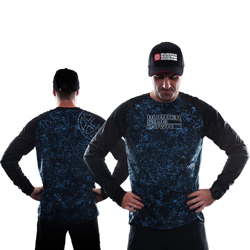 Rubber Side Down His Vapor Long Sleeve Jersey - 2XL - Slate Camo